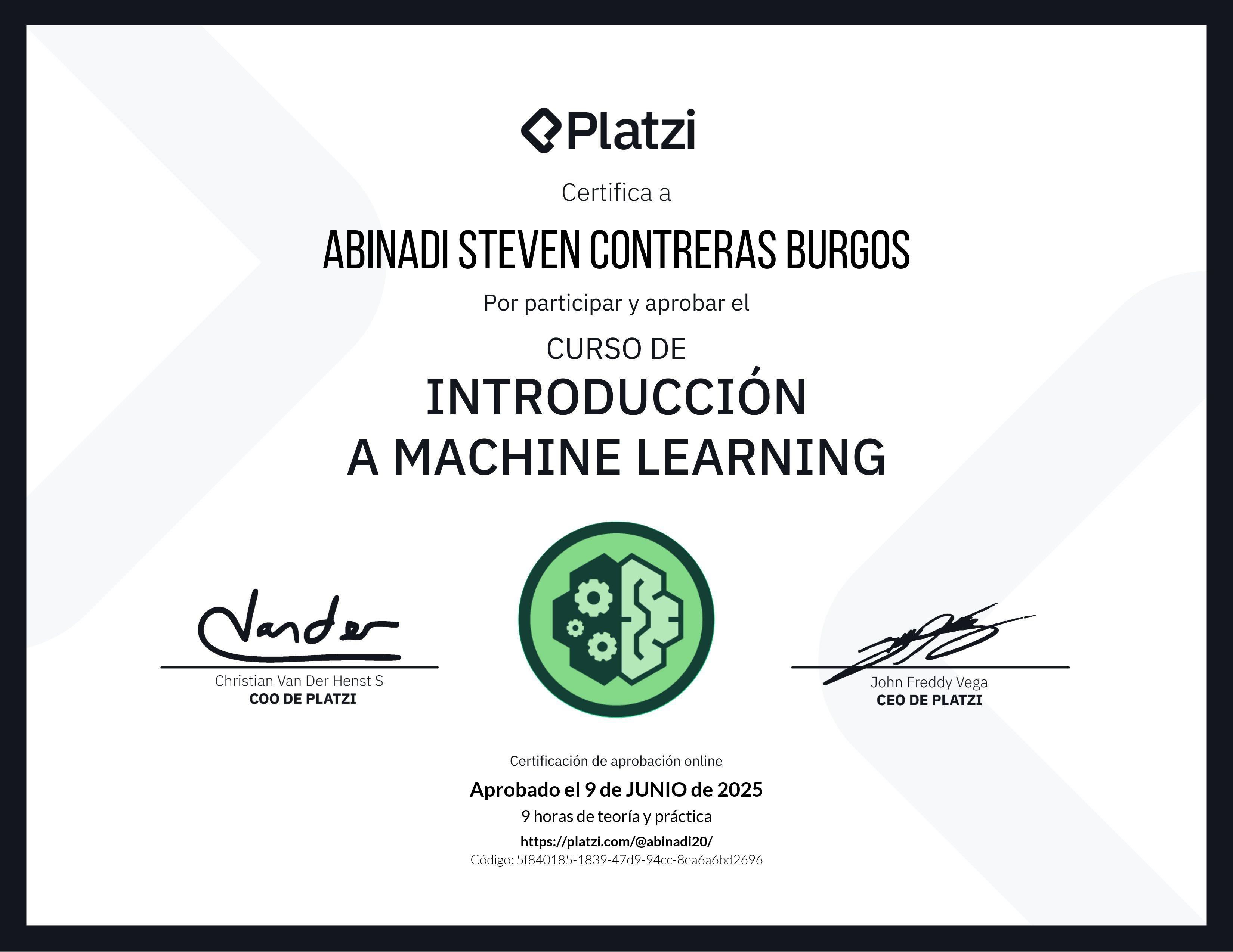 Certificado 25