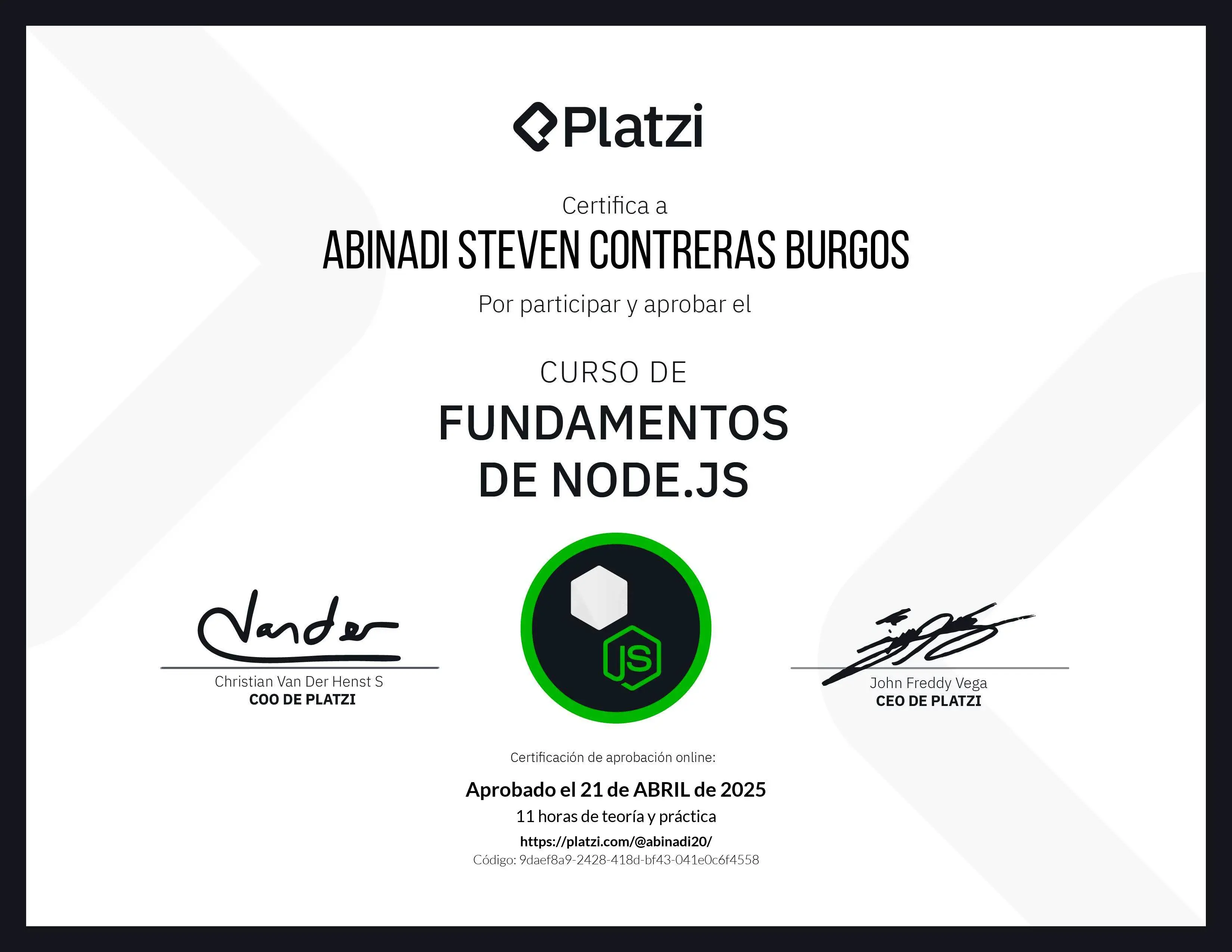 Certificado 29
