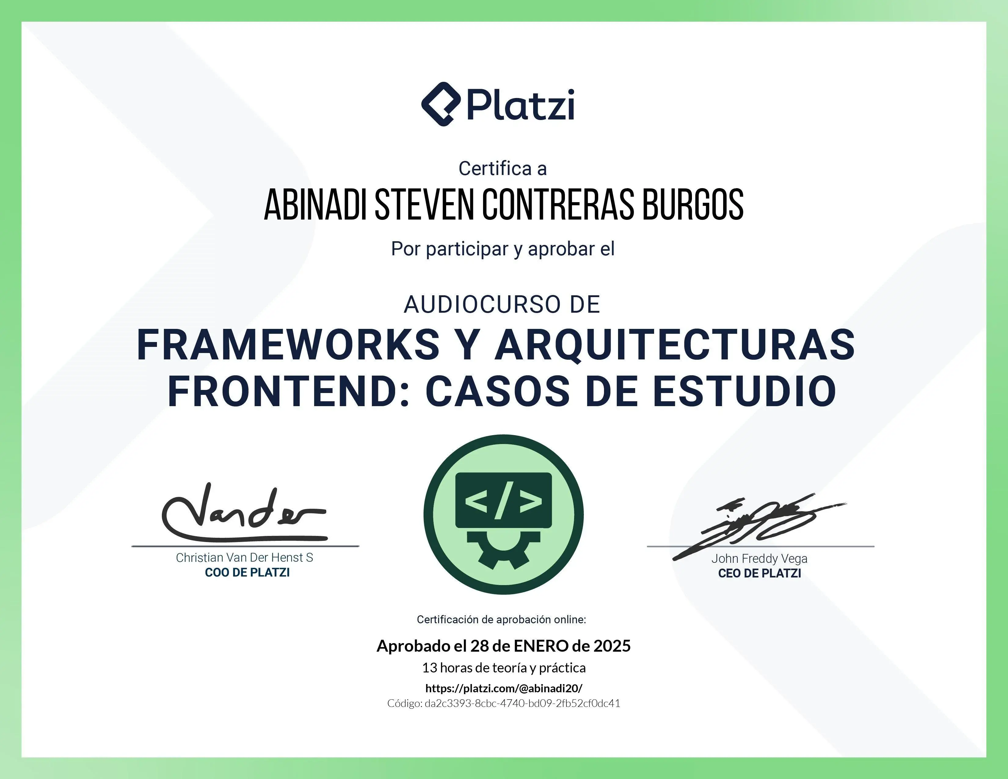 Certificado 45