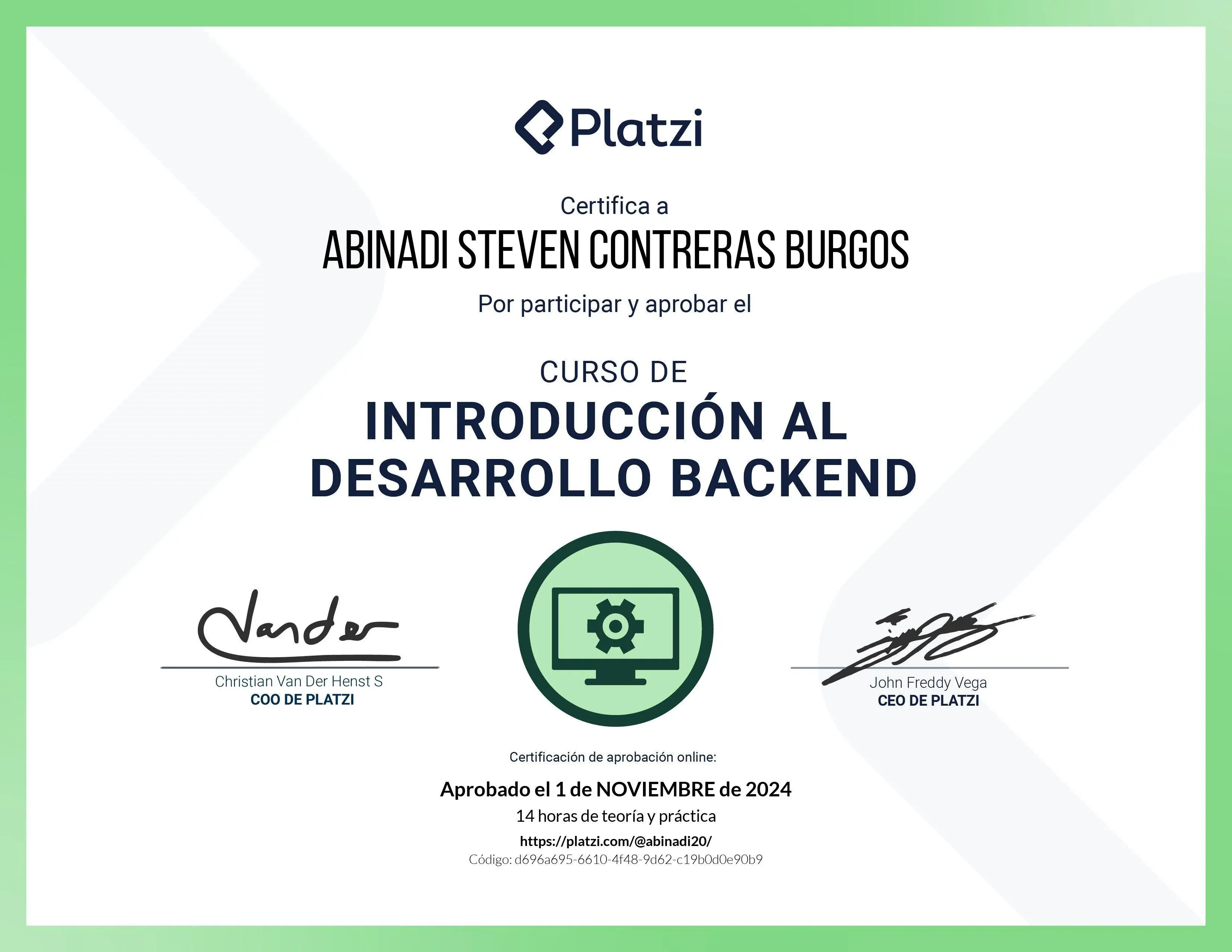 Certificado 53