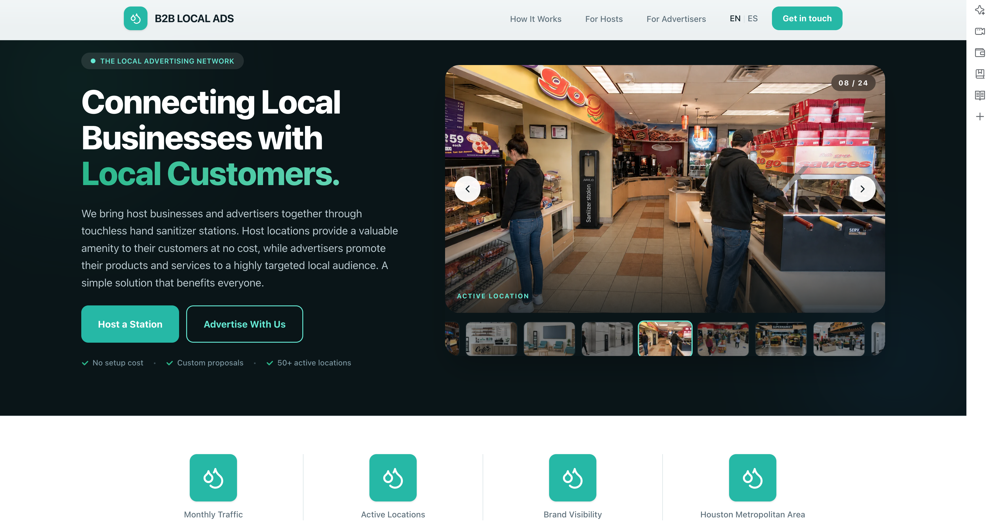 B2B Local Ads - Local Advertising Network with Sanitizer Stations - screenshot 1