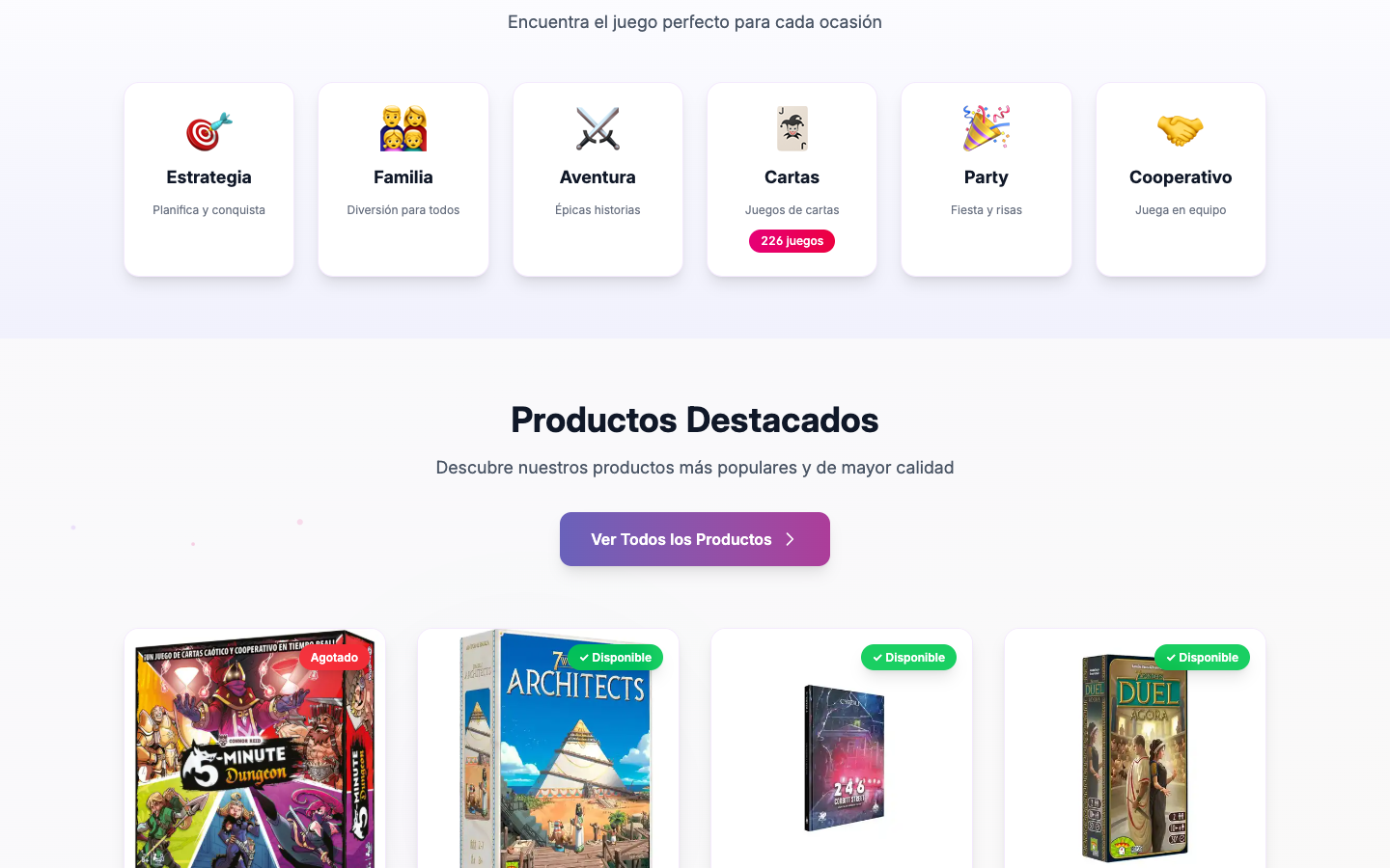 Level and Games - Board Game Ecommerce - screenshot 2